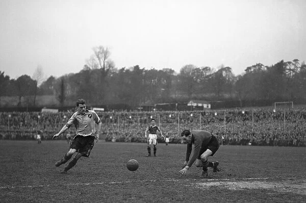 Hastings v. Norwich. Brennan scores for Norwich. 10th January 1954