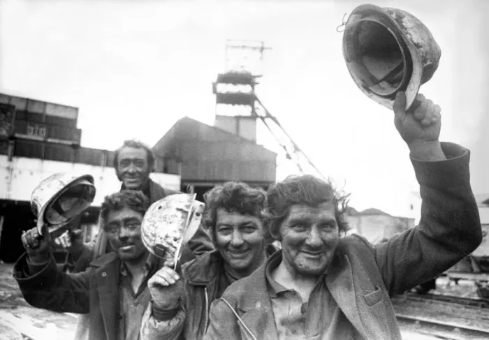 Framed Print : Hats off to victory as Miners Jimmy Cairns and Jow Davis at East Hetton Colliery Framed Print : Hats off to victory as Miners Jimmy Cairns and Jow Davis at East Hetton Colliery
