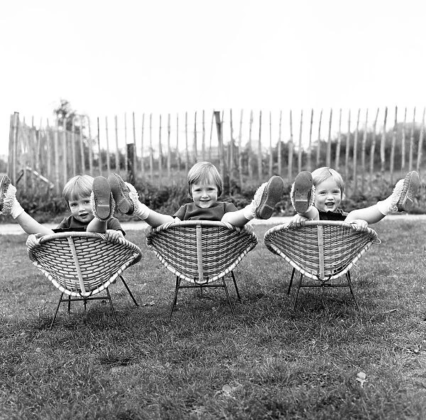 The Hatton triplets from Manchester, Deborah, Sharon and Allison. 29th October 1964