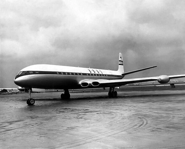 The De Havilland Comet 3 airliner of the B. O. A. C. airline