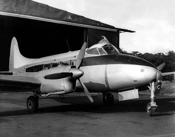 A De Havilland Dove aircraft kept by Tyneside firms at Newcastle Airport