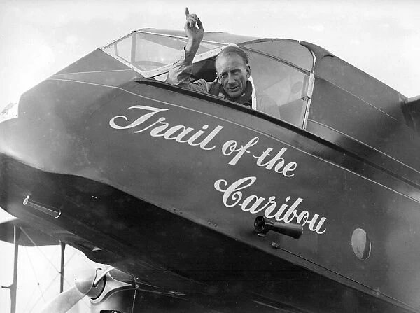 The De Havilland Dragon Trail of the Caribou with pilot Captain Leonard Reid