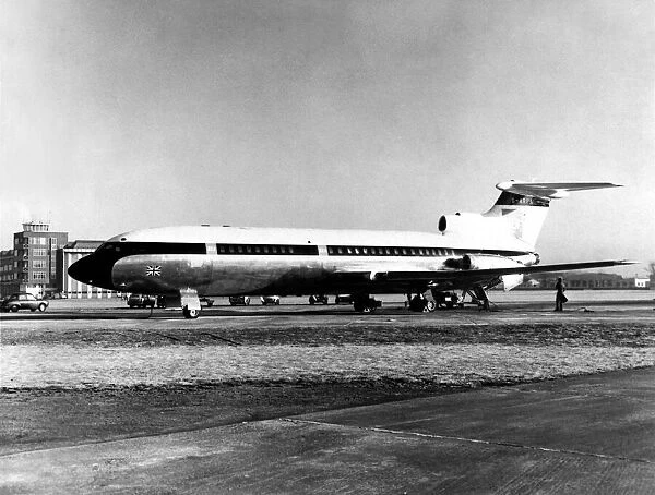 A De Havilland Trident airliner, later to be known as the Hawker Siddeley Trident