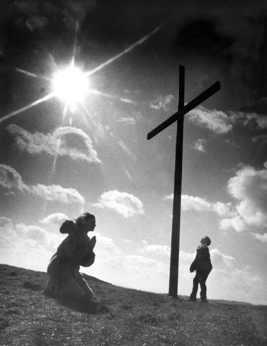 Framed Print : Someone having a silent prayer before the cross on top of Tunstall Hill in Sunderland Framed Print : Someone having a silent prayer before the cross on top of Tunstall Hill in Sunderland