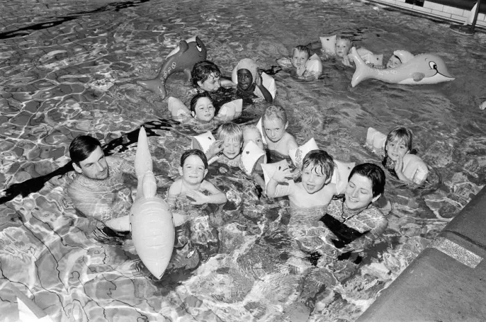 Framed Print : Having a splashing time! These young swimmers took part in a water confidence course for Framed Print : Having a splashing time! These young swimmers took part in a water confidence course for