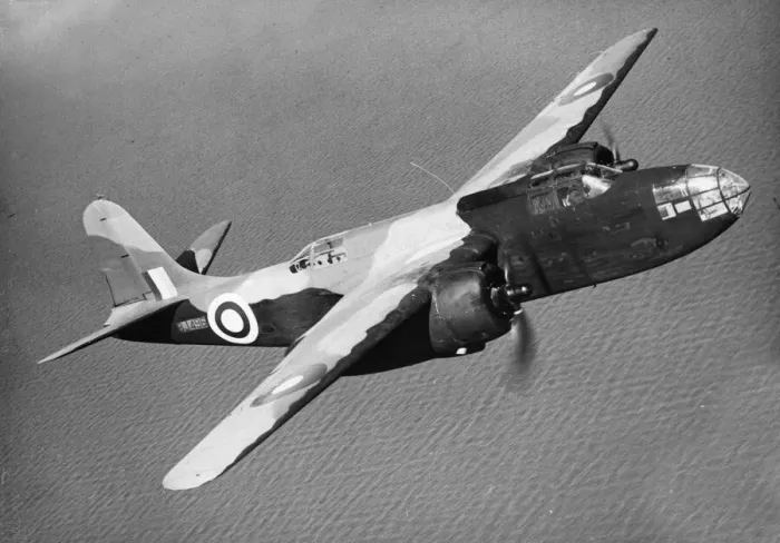 Framed Print : Havoc Mark I (Intruder), BJ496, in flight off the Irish coast after conducting Framed Print : Havoc Mark I (Intruder), BJ496, in flight off the Irish coast after conducting