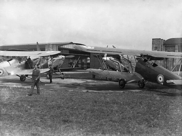Hawker Hinds seen here on the apron of RAF Digby whilst refuelling. 23rd May 1935