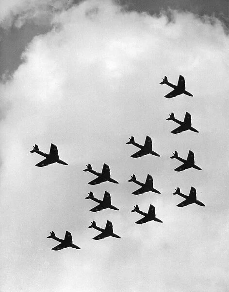 Hawker Hunters of 92 Squadron better known as the RAF display team '
