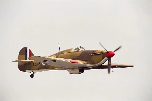 Hawker Hurricane WW2 fighter aircraft, flown by the RAF in the Battle of Britain