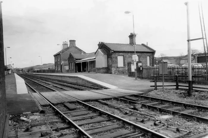 Framed Print : Haydon Bridge Railway Station in Northumberland on 29th April 1980