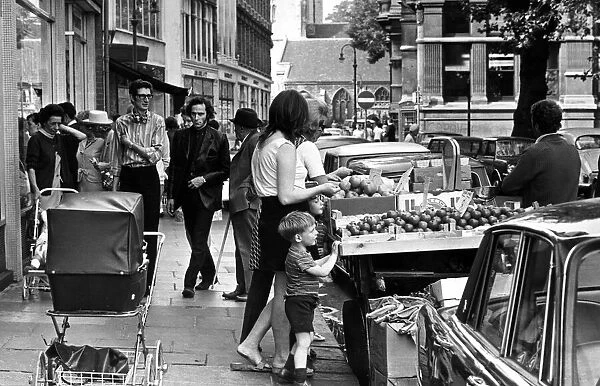 The Hayes, is a commercial area in Cardiff, Wales. September 1971