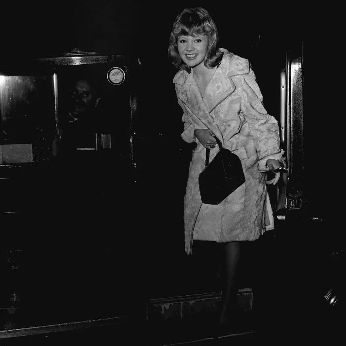 Framed Print : Hayley Mills arrives at number ten Downing street for party April 1964