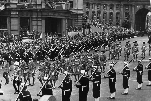 The head of Her Majesty Procession Five Companies of the Foot Guards