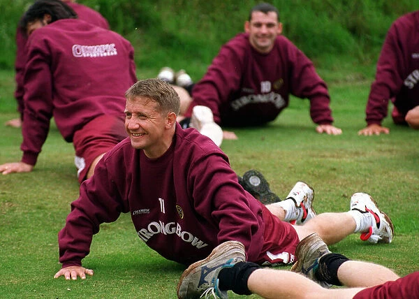 Heart of Midlothian footballer John Robertson with the Hearts squad during the first day