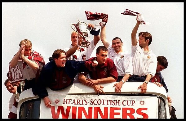 Heart of Midlothian footballers l to r: John Robertson, Jim Hamilton, Gary Locke