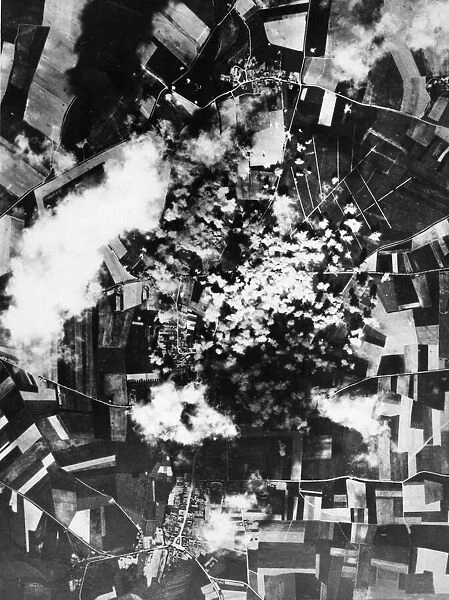 One of the heaviest concentration of bombs ever delivered against single target by bomber