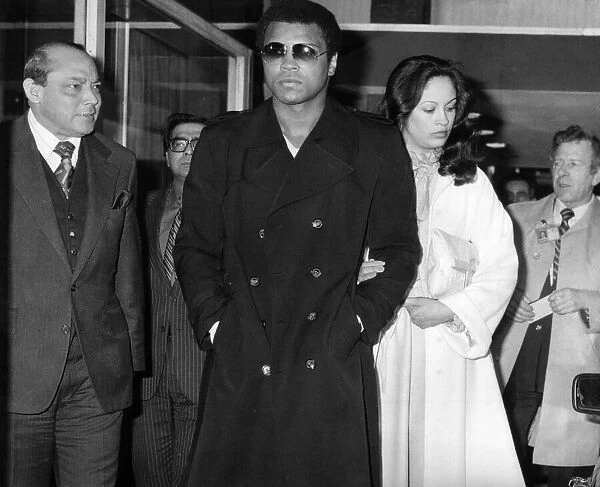 The former heavyweight champion of the world Muhammad Ali flew into Heathrow Airport