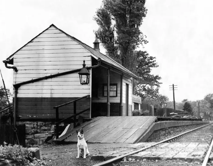 Framed Print : Heddon-on-the-Wall Station very nearly vanished in October 1952 when a gang of men Framed Print : Heddon-on-the-Wall Station very nearly vanished in October 1952 when a gang of men