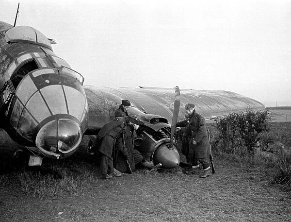 Heinkel 111 brought down in Scotland circa 1939