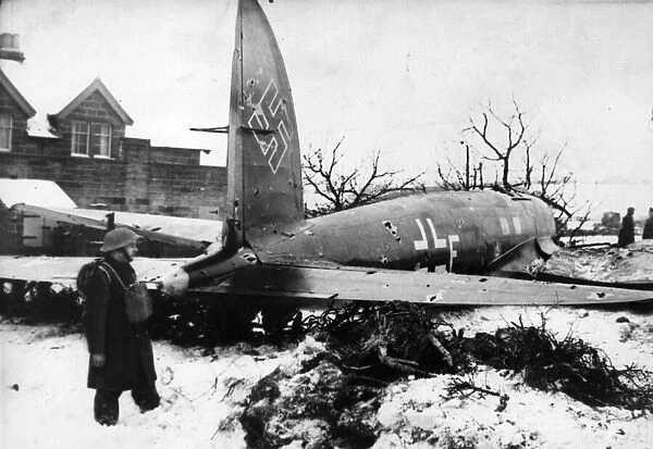 A Heinkel He 111 which crashed near Whitby. 3rd February 1940