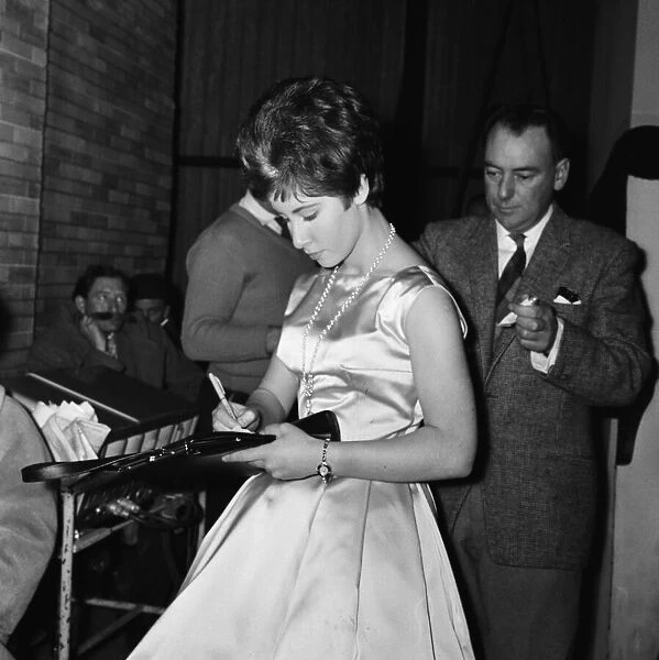 Helen Shapiro pictured during the filming of 'Its Trad, Dad