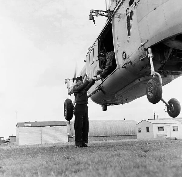 Helicopter from 66th Air Rescue Squadron, United States Air Force Base at Manston