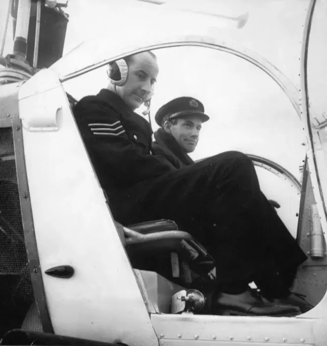 Framed Print : Helicopter patrols motorway. Sgt G Williams of the Cheshire Constabulary