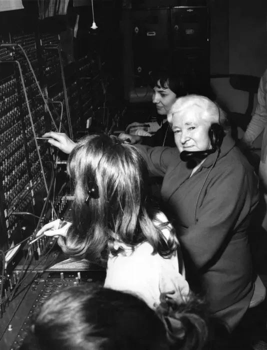 Framed Print : Hello'girl says goodbye at 79: Telephone operator Florrie Smith is saying Framed Print : Hello'girl says goodbye at 79: Telephone operator Florrie Smith is saying