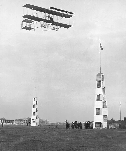 Henri Farman seen here giving a demonstration of flying during Blackpool Aviation Week