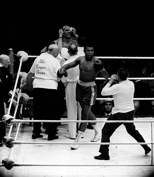 Henry Cooper in his fight against Muhammad Ali June 1963 formerly Cassius Clay is