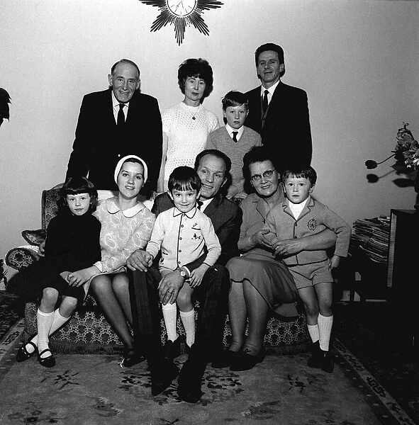 Henry Cooper heavyweight boxer with his family April 1964