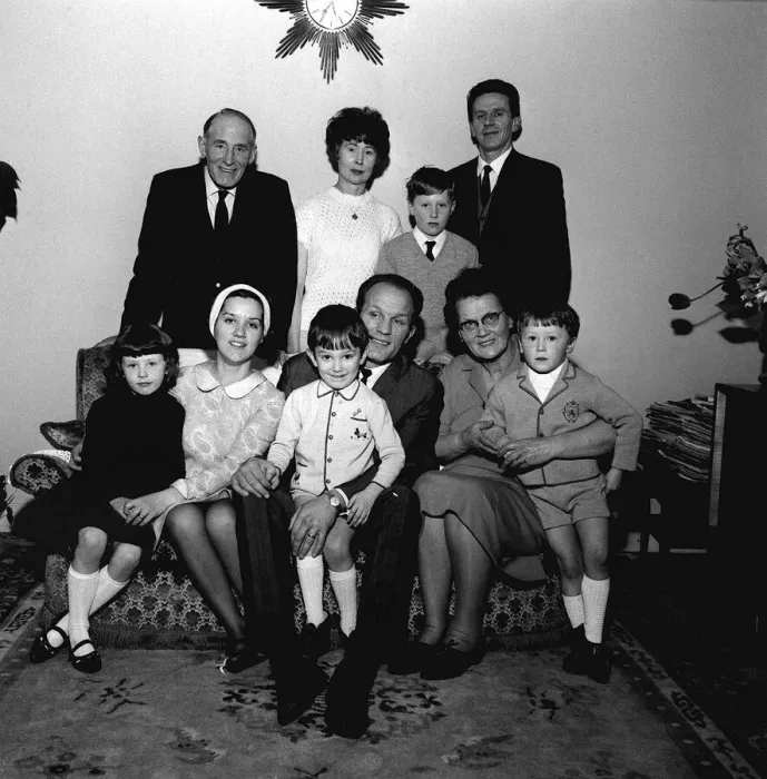 Framed Print : Henry Cooper heavyweight boxer with his family April 1964 Framed Print : Henry Cooper heavyweight boxer with his family April 1964