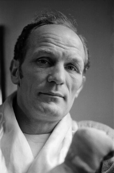 Henry Cooper pictured in training at the Board of Control Gym for his fight with Joe