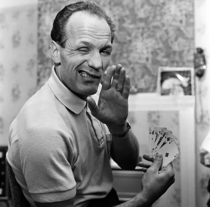 Framed Print : Henry Cooper spending the eve of his big fight against Cassius Clay relaxing at his Framed Print : Henry Cooper spending the eve of his big fight against Cassius Clay relaxing at his
