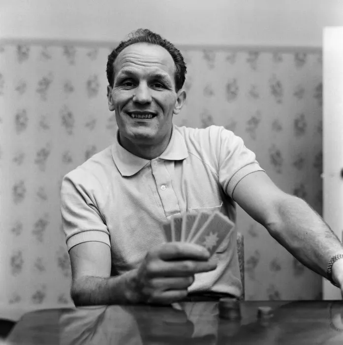 Framed Print : Henry Cooper spending the eve of his big fight against Cassius Clay relaxing at his Framed Print : Henry Cooper spending the eve of his big fight against Cassius Clay relaxing at his