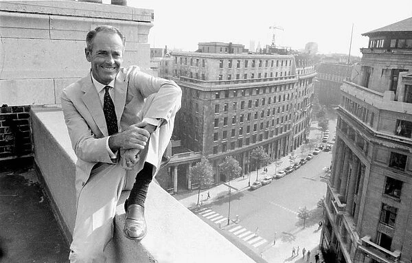 Henry Fonda at the roof of a Television House September 1959