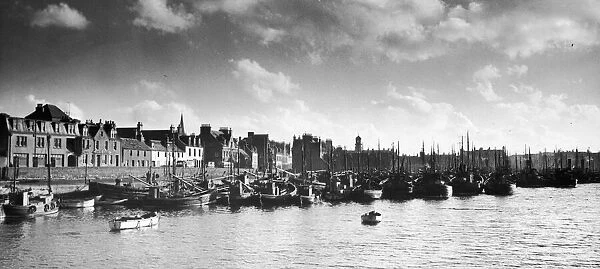 Herring Fishing Fleet seen here at Stornoway Harbour 19th March 1949