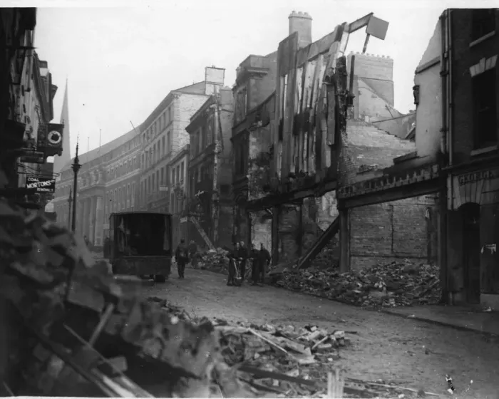 Framed Print : Hertford Street, Coventry, after the air raid. 1940  /  1941