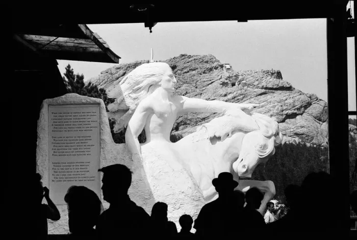 Framed Print : High in the Black Hills of Dakota, sculptor Korczak Ziolkowski is sculpting a 600 ft high Framed Print : High in the Black Hills of Dakota, sculptor Korczak Ziolkowski is sculpting a 600 ft high
