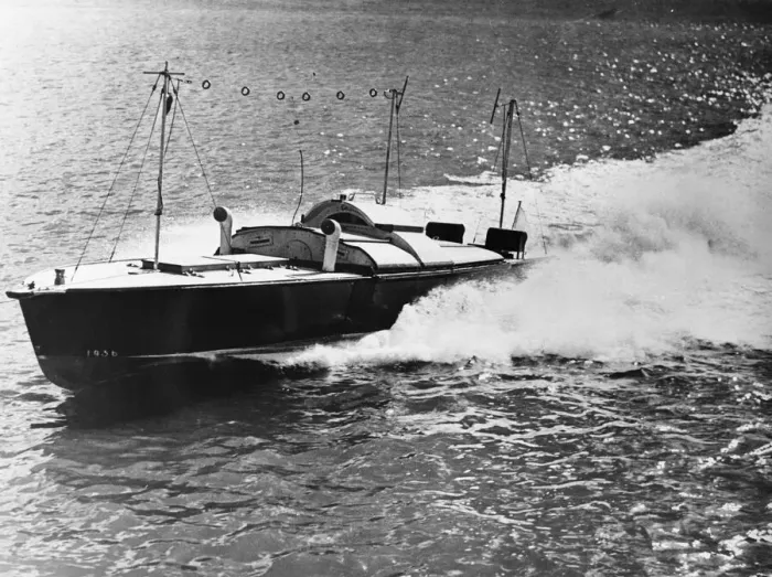 Framed Print : High speed armoured boat used by the R. A. F. for bombing practice. 14th March 1941 Framed Print : High speed armoured boat used by the R. A. F. for bombing practice. 14th March 1941