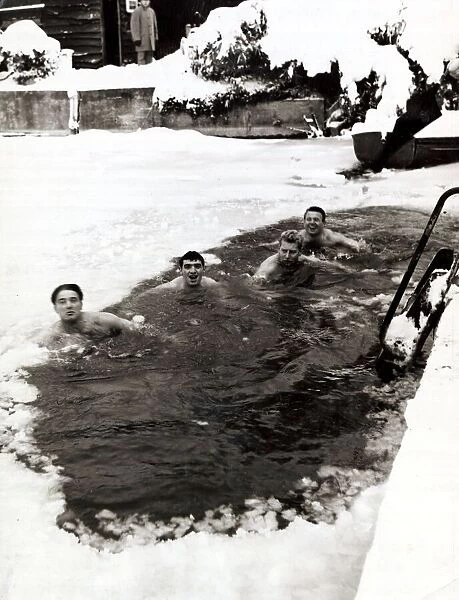 Highgate Swimming Club December 1962 broke through the ice in order to swim in