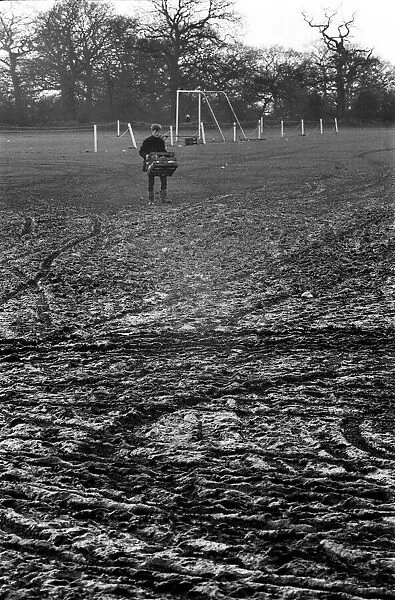 Highgate United F. C. ground the day after a storm which killed player Tony Allden after