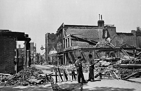 Hight Street, Canterbury, Kent, following an air raid. Circa 1942