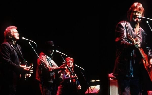 The Highwaymen country super group on stage 1994