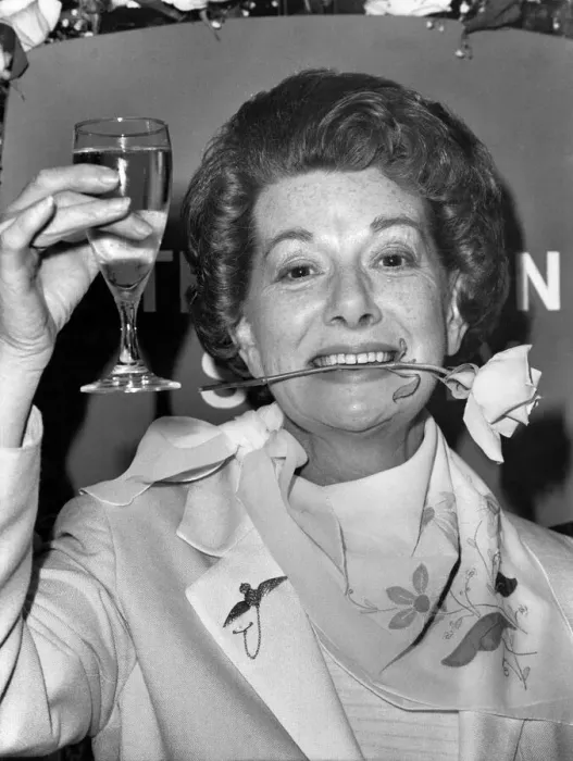 Framed Print : Hilda Ogdens famous curlers were replaced by a TV crown yesterday