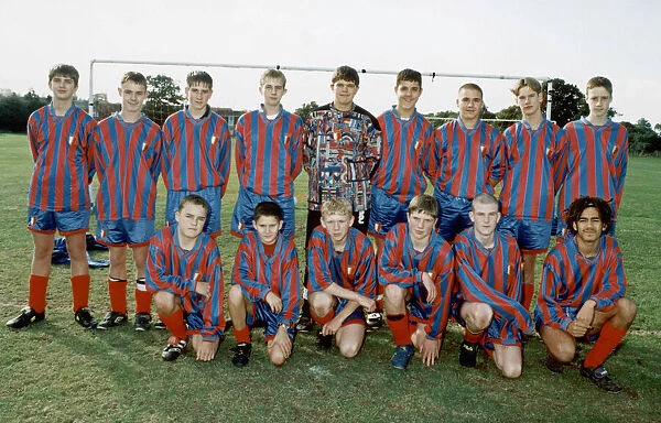 Hinckley United Under 15s team shot. Back row (from left) Chris Davies