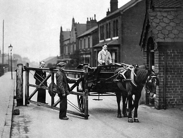 Hindley toll gate, Lancashire. 22nd February 1934