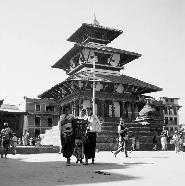 A Hindu Temple in Kathmandu, Nepal. February 1961 l l