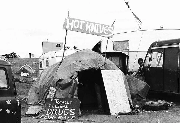 Hippies camp in drug tent selling illegal substances