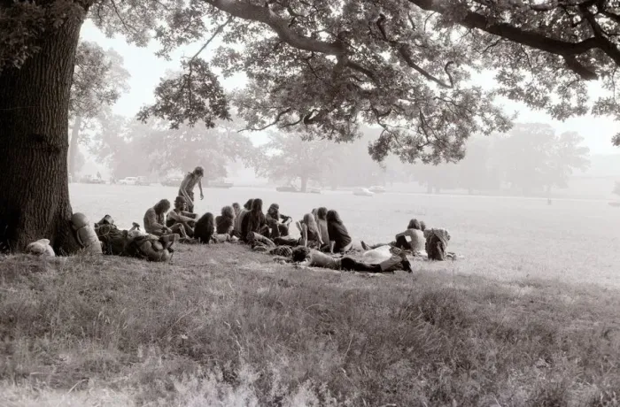 Framed Print : Hippy Festival Windsor Great Park August 1972 Groups of hippies from all Framed Print : Hippy Festival Windsor Great Park August 1972 Groups of hippies from all